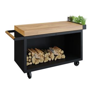 OFYR Mise en Place Table Black 135 PRO Teak Hout