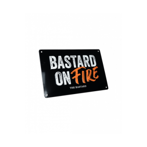 The Bastard Man Cave Plate 'Bastard on fire'